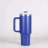 Copo de gelo 40oz transfronteiriço para carro, grande capacidade, alça portátil, copo térmico de aço inoxidável, isolamento espesso, estilo americano, litro