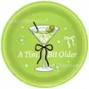 Mm339 Louça Verde Martini Festa 8 Pessoas Quatro Peças Taça de Vinho para Frutas Decoração Prato de Papel Copo de Papel Conjunto Guardanapo