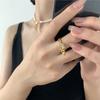 Nuevo diseño de nicho de moda temperamento femenino ins personalidad cinturón cadena red roja anillo de oro de 18k al por mayor