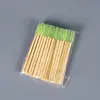 Cepillo Desechable para Pestañas con Mango de Bambú Varilla de Bambú de Colores Peine para Pestañas Cepillo para Cejas Cepillo de Tornillo Herramienta para Injerto de Pestañas