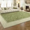 Alfombra Alfombrilla Refrigerante de Seda de Hielo para Sala de Estar, Lavable y Limpiable, Estilo Francés Crema Verde, Alfombrilla de Piso de Verano Fácil de Cuidar para Mesita de Noche, Cobertura Completa