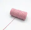 Cuerda de Algodón de 100.2 m, Decoraciones Navideñas Coloridas Bicolor para Envolver Regalos, Etiquetas de Hilo de Algodón, Bicolor Hecho a Mano al por Mayor
