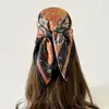 Bufanda de Seda en Stock Bufanda de Cabeza Paisley Veraniega Europea y Americana Bufanda Cuadrada Protección Solar Bufanda Pequeña para Cuello 70 Bufanda Cuadrada de Satén Chifón Venta al por Mayor