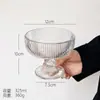 Copo de Vidro Ins Retrô Padrão Vertical Taça para Vinho Tinto Taça de Vinho Copo de Suco Copo para Sorvete Bebida Gelada Copo de Água