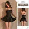 Roupa Íntima Sexy Verão Seda de Gelo Alta Elasticidade Justa Modeladora Vento de Desejo Puro Provocação na Cama Saia de Alça Paixão Feminina 1856