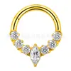 Anillo Septum de Aleación de Titanio F136 Anillo Continuo Tallado de Precisión Circonita Incrustada Aro para Oreja Europeos y Americanos Más Vendidos Joyería Piercing de Titanio G23 Pendientes