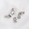 Hebilla de Perla con Lazo Relleno de Oro de 14K que Conserva el Color Corbata de Lazo Doble Hebilla DIY Cadena de Cuerda Collar de Perlas Cadena para Suéter Hebilla de Conexión Accesorios
