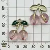 Pendientes Colgantes de Aleación Acrílica de Cereza de Cristal 3D para Hacer Manualidades Transfronterizos, Collares, Llaveros, Accesorios de Joyería