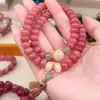 Nova Pulseira Empilhada Retrô Estilo Chinês com Design de Nicho, Contas de Sândalo, Pulseira de Círculo Duplo, Tendência Nacional Presente de Ano Novo