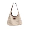 Bolsa Bolsa Commuter 2024 Nova Moda Lona Rômbica Bolsa de Ombro Simples Combina com Tudo Grande Capacidade Classe Axilar