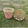 Portavasos de Bambú para Té de Leche, Cesta de Bambú para Helados, Portavasos Tejido de Bambú Hueco, Juego de Cestas de Bambú, Jaula para Tazas de Producto de Bambú de Check-In