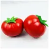 Modelo de Fruta y Verdura Artificial Alta Plástico Artificial Tomate Fruta Falsa Decoración de Gabinete Granja Hotel Adornos