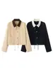 ZA comercio exterior transfronterizo artículo popular de ropa para mujer 2026 otoño nuevo moda europea y americana cuello de pana chaqueta retro americana para mujer