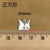 Broca de Vidrio Cuadrada de Fondo Plano de Doble Agujero 10-22 mm Blanco Transparente Taladro Cuadrado DIY Vestido de Novia Disfraz de Escenario Costura a Mano Pedrería