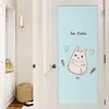 Pegatinas de Película de Vidrio Azul para Ventanas y Puertas de Baño, Bloqueo Total, Opacas, Escarchadas, Protección Solar, Anti-Miradas, Dibujo Animado de Conejo