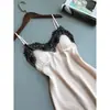 Camisola Sexy Feminina Nova Moda Europeia e Americana com Renda, Roupa de Dormir Bodycon Curta Ajustada na Cintura