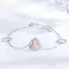 Colar de prata esterlina S925 com cabaça de diamantes completos e corrente de clavícula feminina, brincos requintados para estudantes, combinação de anéis