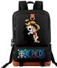 Mochila escolar de gran capacidad con estampado de Luffy de One Piece para estudiantes jóvenes, mochila de viaje para hombres y mujeres