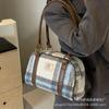 Bolso Pequeño de Cuadros Estilo Coreano de Nicho Ins para Mujer 2026 Nuevo Bolso Boston Moda Versátil Bolso de Hombro para Viajar