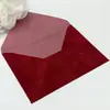 Sobres de Terciopelo de Alta Calidad Hechos a Medida al por Mayor Transfronterizos, Disponibles en Varios Colores, Empaque Universal para Invitaciones de Boda