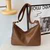 Bolso de Hombro de PU Suave para Mujer 2023 Otoño e Invierno Nuevo Bolso de Mujer Versátil Simple Retro Elegante Bolso Cruzado Estilo Coreano