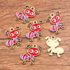 Múltiples Dijes de Aleación para Manualidades Chapado en Oro KC Animales Esmaltados Caballo Hormiga Oruga Insecto Caracol Colgantes Accesorios