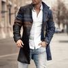 Nuevo abrigo casual de lana para hombre estilo europeo y americano de primavera, otoño e invierno con cuello alto y largo medio Amazon Abrigo de lana