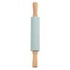 Rodillo de madera maciza, rodillo antiadherente, herramienta de cocina para hornear albóndigas, artefacto de silicona para el hogar