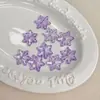 Cuentas Acrílicas Transparentes de Copo de Nieve Multicolor con Agujeros para Accesorios de Llavero DIY y Cuentas Sueltas
