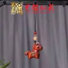 Llavero Colgante de Caballo del Zodiaco de Madera Artesanal Diseño Creativo DIY Colgante para Teléfono de Caballo