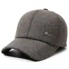 Gorra de Béisbol de Invierno para Hombre con Forro de Felpa para Personas de Mediana Edad y Mayores, Calidez al Aire Libre y a Prueba de Viento, Protección para los Oídos de Pana, Gorra Tipo Pato para Papá Abuelo
