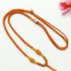 Collar Cuerda Trenzada Artesanal Línea Colgante de Jade Lanyard de Jade Hetian Joyería de Oro Juguetes Culturales DIY Jade Colgante para el Cuello Cuerda de Jade