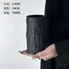 Taza de Vidrio Negra Obsidiana Patrón de Árbol Retro de Nicho Taza para Café Latte Lujo de Alta Gama Accesible Colección de Tazas para Beber en Casa