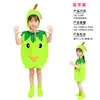 Disfraz de Performance de Frutas para Niños Arándano Melocotón Pitahaya Personaje de Cosplay Mangostán Plátano Uva