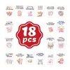 Set Transfronterizo de 18 Tarjetas Motivacionales de Animales de Dibujos Animados con Mensajes Cálidos, Adecuado para Regalo Diario para Transmitir Intenciones Dulces y Positivas