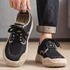 Nueva colección de otoño de zapatos casuales para hombre: Zapatos de lona de suela blanda y cara suave para adolescentes, versátiles, modernos, transpirables, cómodos y con cordones