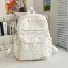 Esquema de Cores de Macaron Doce e Estiloso, Mochila Fofa de Bolinhas, Mochila Escolar Estudantil Energética de Grande Capacidade, Mochila Casual