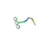 Fabricante Haste L haste curva haste reta broca de três peças prego de aço inoxidável Copo de Diamante brincos de pressão argola de nariz joia para piercing Amazon