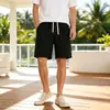 Pantalones Cortos Deportivos Finos de Verano para Hombre, Sueltos y Transpirables de Seda de Hielo, Pantalones Casuales Nuevos hasta la Rodilla para Comercio Transfronterizo