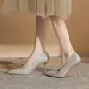 Jin Gang M8083 Zapatos de Boda Zapatos de Boda Boca Baja Tacones Altos Mujer 2024 Nuevos Zapatos de Tacón de Aguja Puntiagudos Mujer