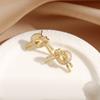 Pendientes de estilo similar a los de la cuñada loca Chen Shuting Gao Ye, de alta calidad, ligeros, lujosos, con diseño de nicho, anudados y cómodos para mujer