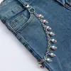 Accesorios de Moda Transfronterizos Europeos y Americanos, Colgante de Calavera de Moda, Cadena de Metal de una Sola Capa para Pantalones, Accesorios Versátiles de Halloween para Hombres y Mujeres