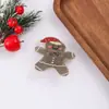 Tren transfronterizo con temática navideña, muñeco de nieve, hombre de jengibre, árbol de Navidad, caja de regalo, bastón de caramelo, pasador de pelo, diseño creativo de accesorio para el cabello de fiesta