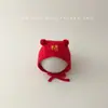 Gorros para Bebés y Niños Pequeños en Otoño e Invierno Engrosados y Cálidos Gorros Fetales Rojos para Hombres y Mujeres, Gorros Festivos de Luna Llena y Gorros para Niños de un Año