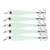 Camarón de madera cebo artificial 5 en una bolsa de anzuelos de calamar de colores 9.5cm -6G anzuelo de calamar luminoso cebo Luya SJ016