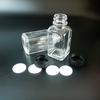 Botella de condimento de vidrio cuadrada de 50 ml que se puede equipar con una fuerte junta de PTFE resistente al ácido, botella de vidrio especial para laboratorio, botella de ácido