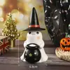 Adornos de fantasma brillante para Halloween, sombrero de bruja, linterna de calabaza, luz nocturna de escritorio, decoraciones de ambiente festivo