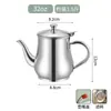 Olla de Aceite de Acero Inoxidable, Jarra de Aceite Doméstica Antiderrames, Botella para Verter Aceite, Recipiente de Aceite de Cocina, Botella de Aceite con Filtro de Aceite Comestible