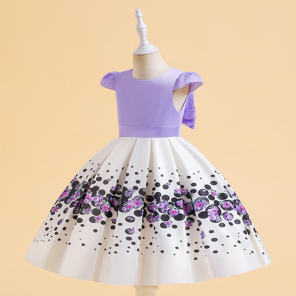 儿童飞飞袖公主连衣裙