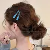 Pinza de pico de pato azul para limpieza facial y maquillaje pinza recta pinza para el pelo pasador pinza para flequillo pinza lateral pelo suelto de la frente accesorio para el pelo pinza